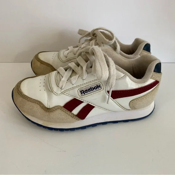 Reebok Classic Harmon Run sneaker in ivory/maroon/navy youth size 13 tennis shoe - Picture 3 of 8
